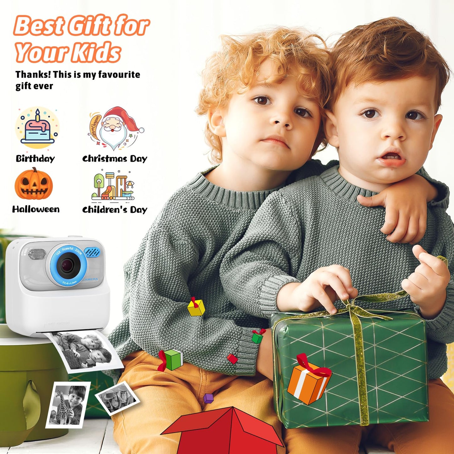 Upgrade Kids Camera Instant Print for Boys and Girls