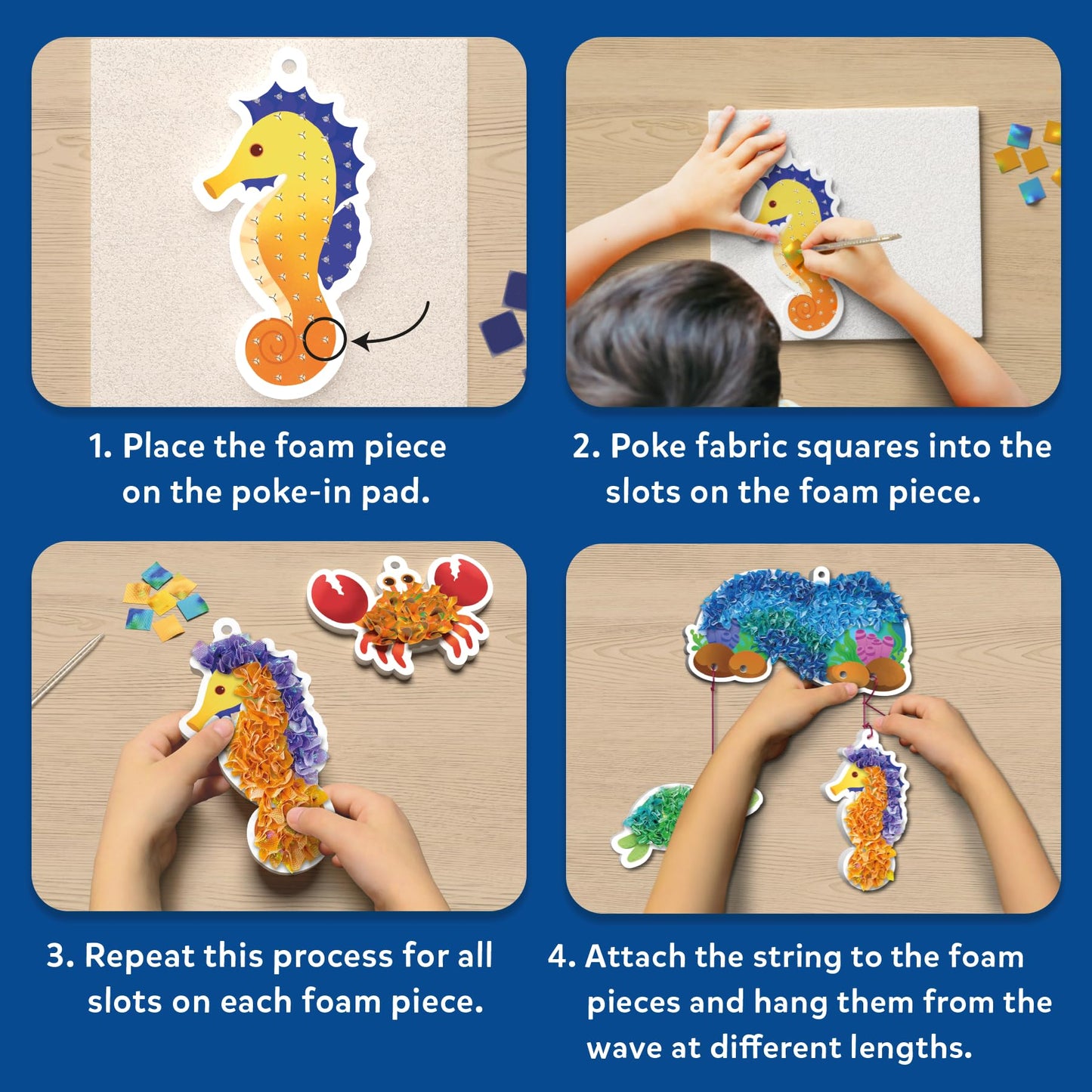 Skillmatics Poke-in Art - Magical Princesses, Mess-Free Fun for Kids, DIY Wood Craft Kits, Creative Activity, Gifts for Girls & Boys Ages 4, 5, 6, 7, 8, 9