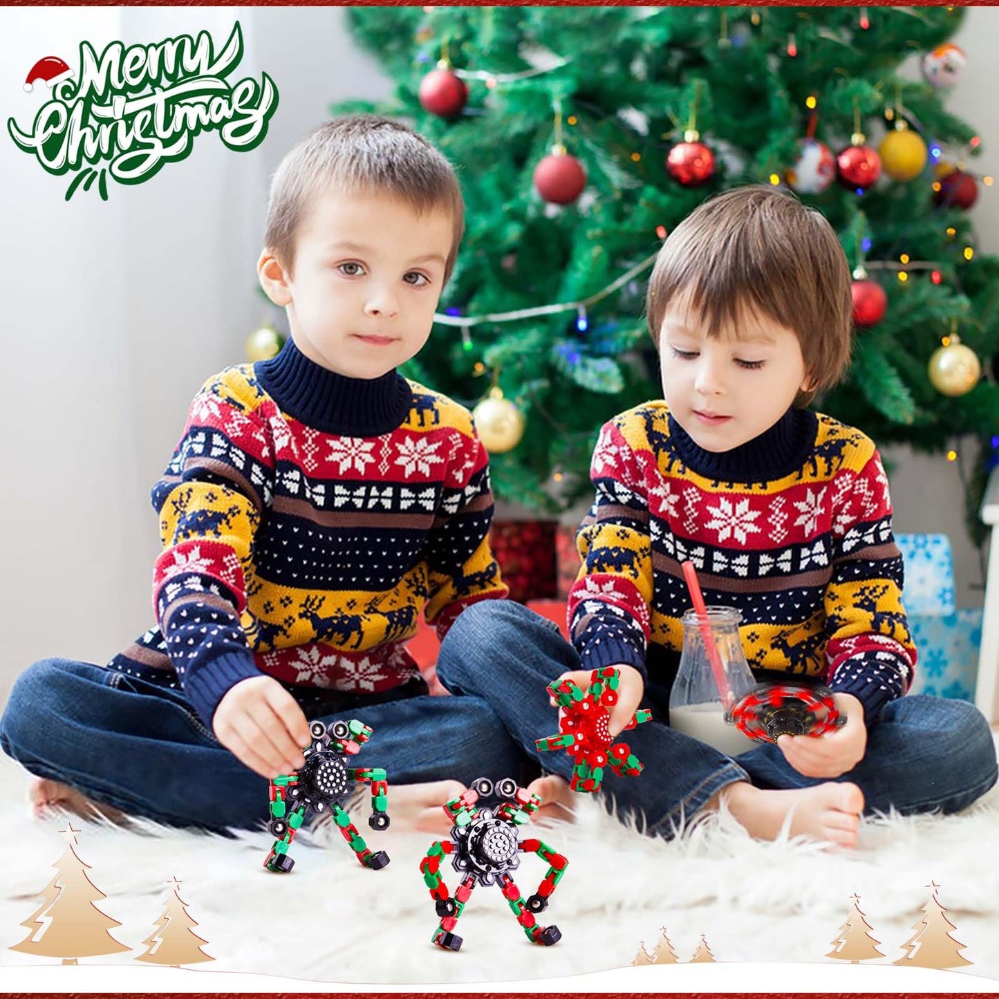 Transformable Fidget Spinners Set