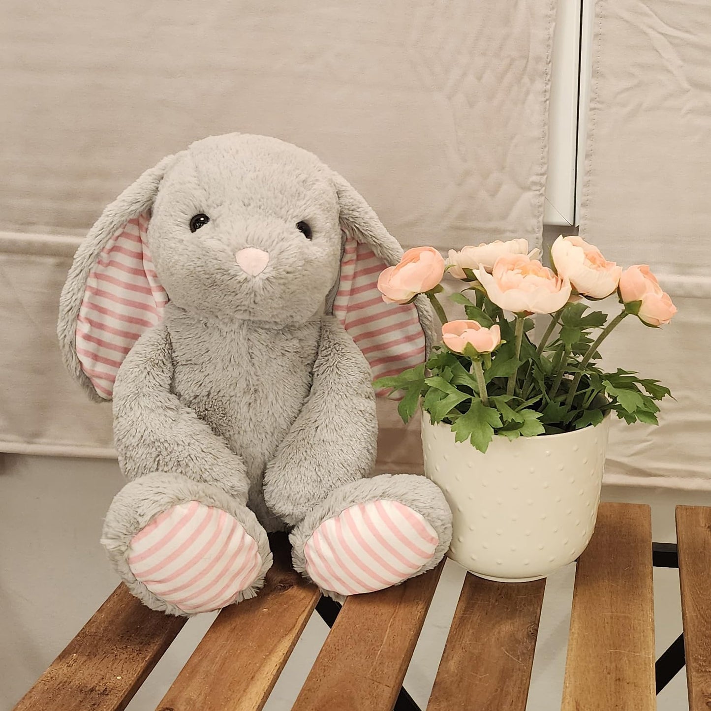 Beige Cream Bunny Rabbit Stuffed Animals Plush Toys for Kids Girls Boys Baby Birthday Bedtime Gift,17.7 inches