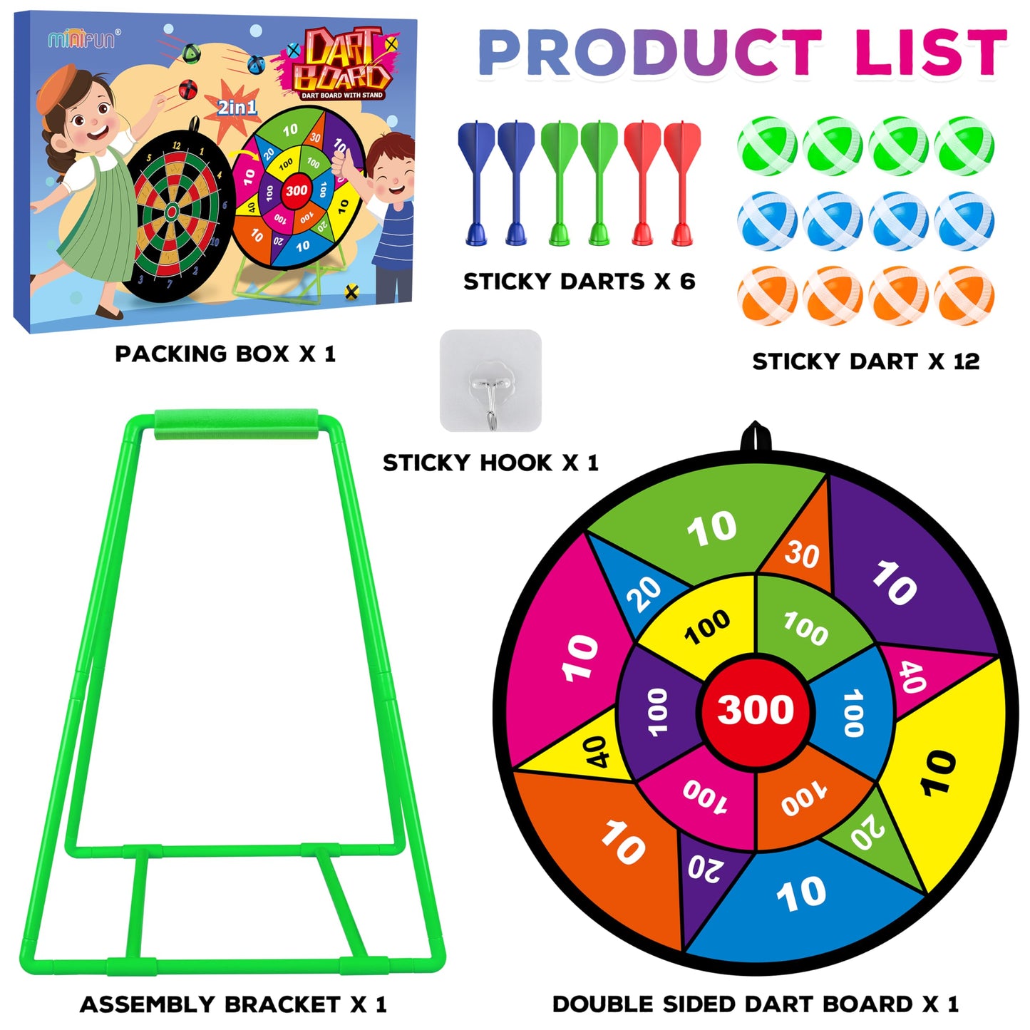 Large Dart Board for Kids