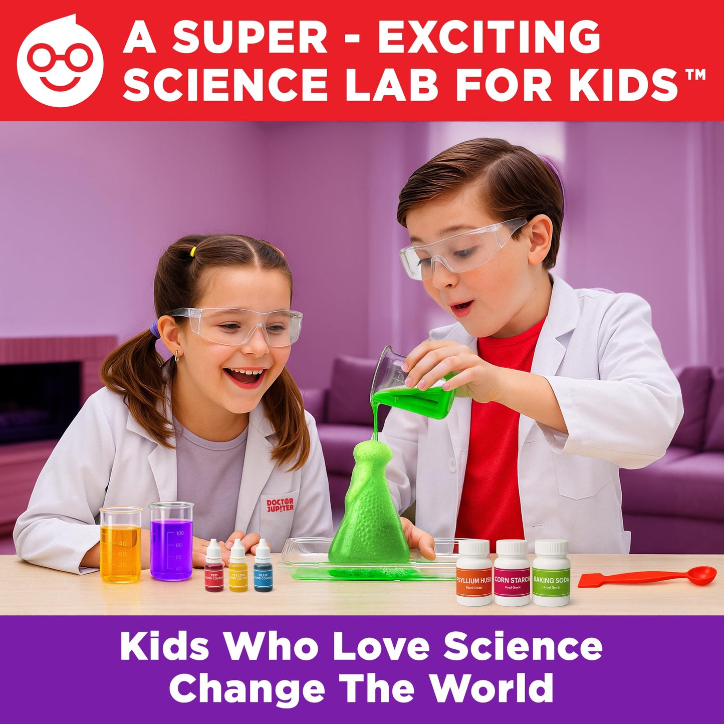 Doctor Jupiter My First Science Kit for Kids Ages 4-5-6-7-8| Birthday Gift Ideas for 4-8-12 Year Old Boys & Girls| Toy Stem Kit with 100+ Experiments| Learning & Educational, Summer Activities