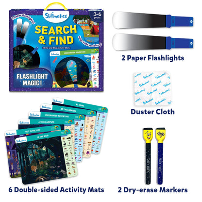 Skillmatics Search and Find Disney Princess Educational Game - Reusable Preschool Learning Activities, Perfect for Toddlers & Kids Who Love Toys, Art & Crafts, Gifts for Boys & Girls Ages 3, 4, 5, 6