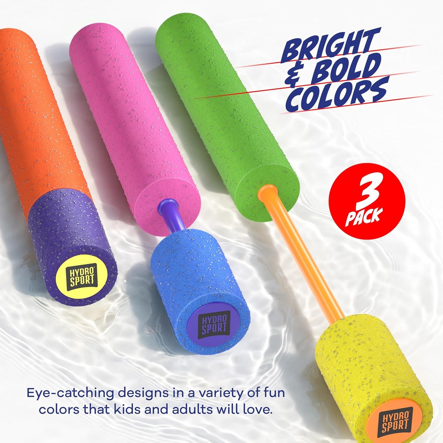 Water Guns For Kids - Outdoor Water Toys - Pool Toys for Kids Ages 4-8, 6-8, 8-10, 8-12 - Squirt Gun Blaster - Pool Games - Backyard Summer Party Activities - Kid Swim Toy for Girls, Boys, Teen - 3 Pk