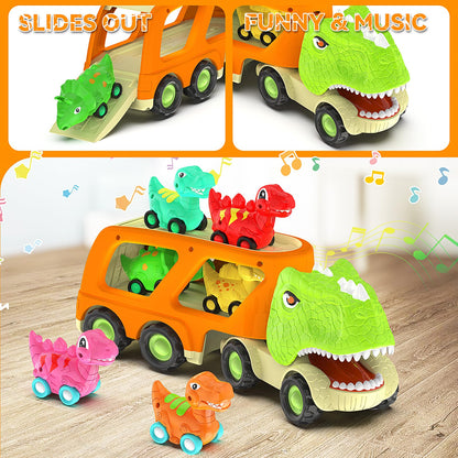 Dinosaur Friction Power Carrier Truck Toy