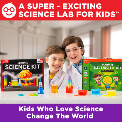 Doctor Jupiter My First Science Kit for Kids Ages 4-5-6-7-8| Birthday Gift Ideas for 4-8-12 Year Old Boys & Girls| Toy Stem Kit with 100+ Experiments| Learning & Educational, Summer Activities