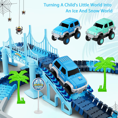Dinosaur Toys, 252 PCS Create A Dinosaur World Road Race Tracks