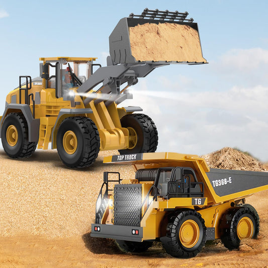 9-Channel Metal RC Bulldozer