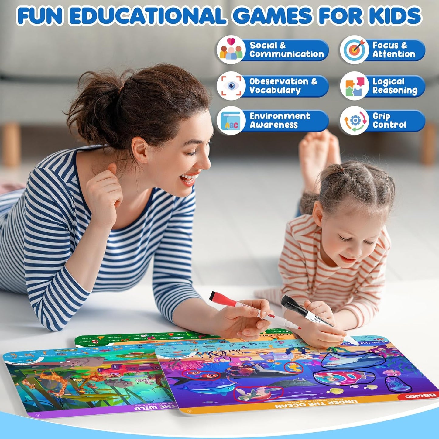 Search and Find Activity Books for Kids Ages 3-5, Toddler Travel Games Toys for Car Airplane, Road Trip Activities for Kids Games 4-8, Preschool Learning Activities, Educational Seek Birthday Gifts