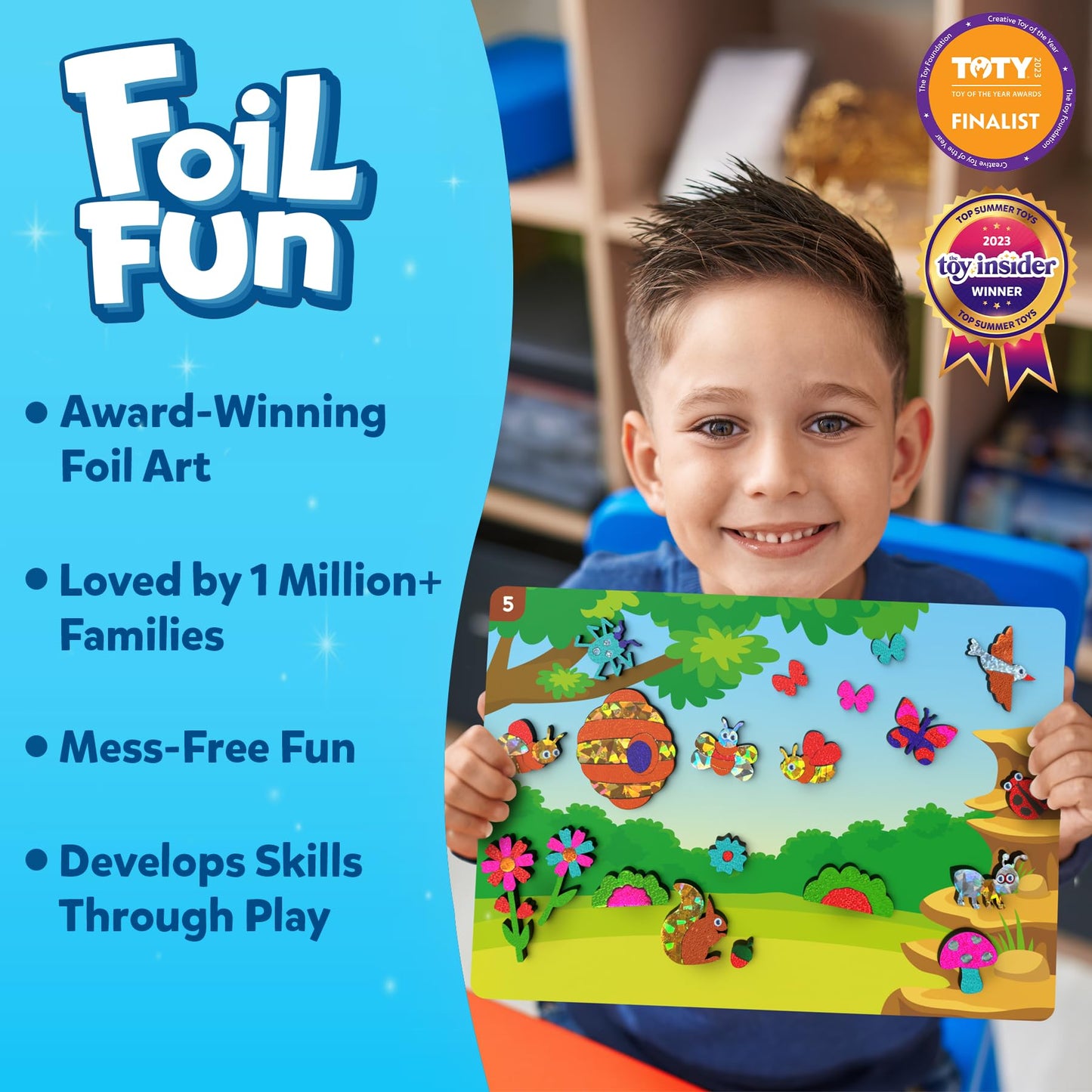 Skillmatics Foil Fun - Unicorns & Princesses, No Mess Art for Kids, Craft Kits & Supplies, DIY Creative Activity, Travel Toys, Gifts for Ages 4, 5, 6, 7, 8, 9
