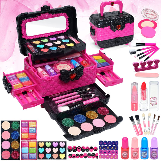 Kids Makeup Sets for Girls - Kids Makeup Sets for Girls 5-8, Maquillaje para Niñas, Play Make Up Kit, Best Toys for Little Girl,Princess Toddler Kid Stuff, Ages3456789 10 Year Old Girl Birthday Gifts