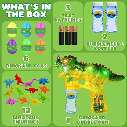Upgraded Dinosaur Bubble Blower Gun
