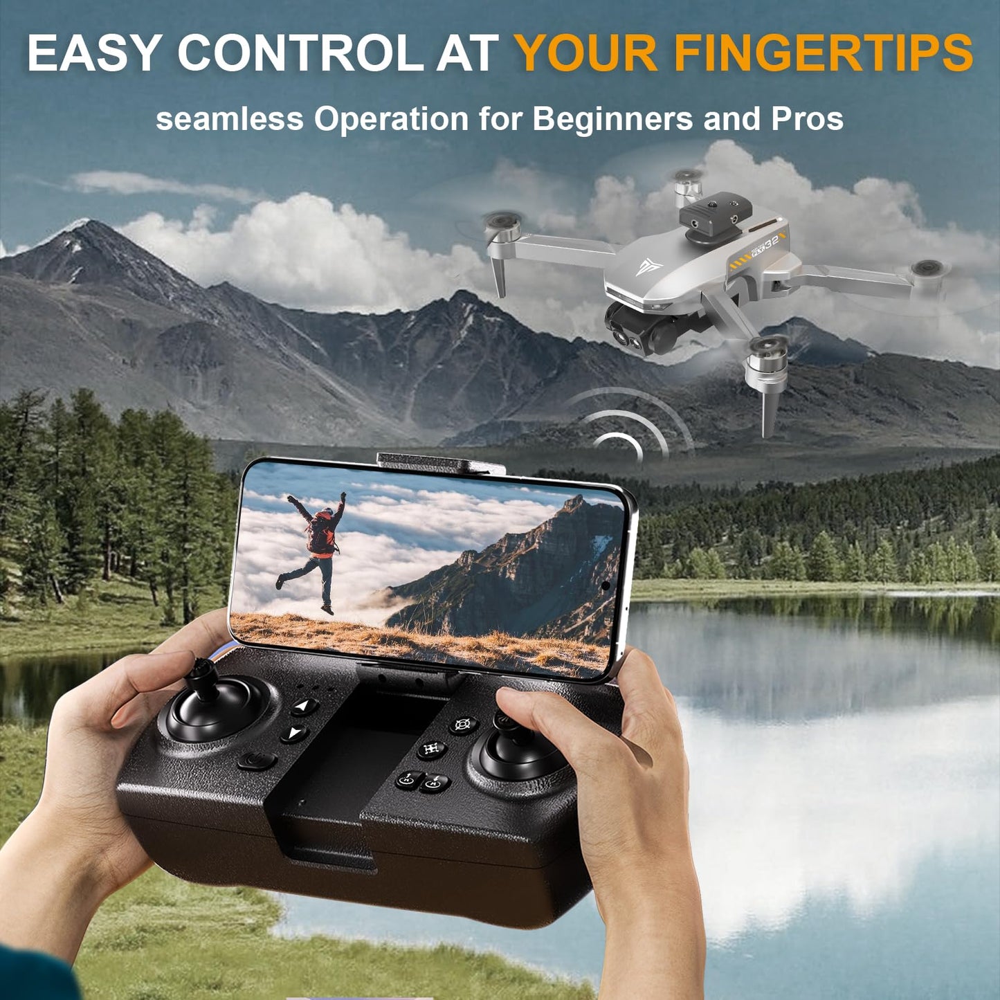 Brushless Motor Drone,90° Adjustable 4K