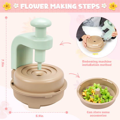 Fabric Flower Bouquets Toys, DIY Craft Kits Toys for Kids - Flowers Market Toy, Build Your Flower Bouquet, Arts & Crafts for 4 5 6 7 8 Year Toddler Girl, Educational Activity Preschool B-Day Gifts