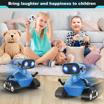 Hamourd Robot Toys for Boys Girls, Emo Robot with Walkie-Talkie Function, Gesture Sensing, Flexible Head & Arms, Programming Motion, Dance Moves, Music, Multi-Mode LED Eye, Toys for Ages