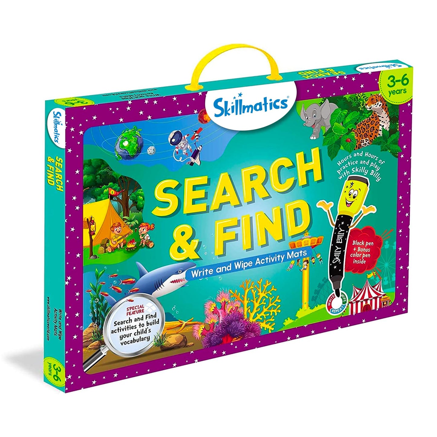 Skillmatics Search and Find Disney Princess Educational Game - Reusable Preschool Learning Activities, Perfect for Toddlers & Kids Who Love Toys, Art & Crafts, Gifts for Boys & Girls Ages 3, 4, 5, 6