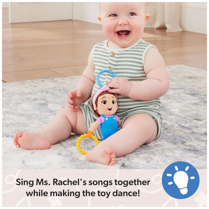 Ms. Rachel Official Sensory Take-Along Toy, Baby Swing & Baby Stroller Teething Toys with Rattle & Clip, Toddler Toys for Girls & Boys for Ages 0-1+
