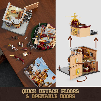 Steampunk Flying Club Lighting Building-Bricks Set