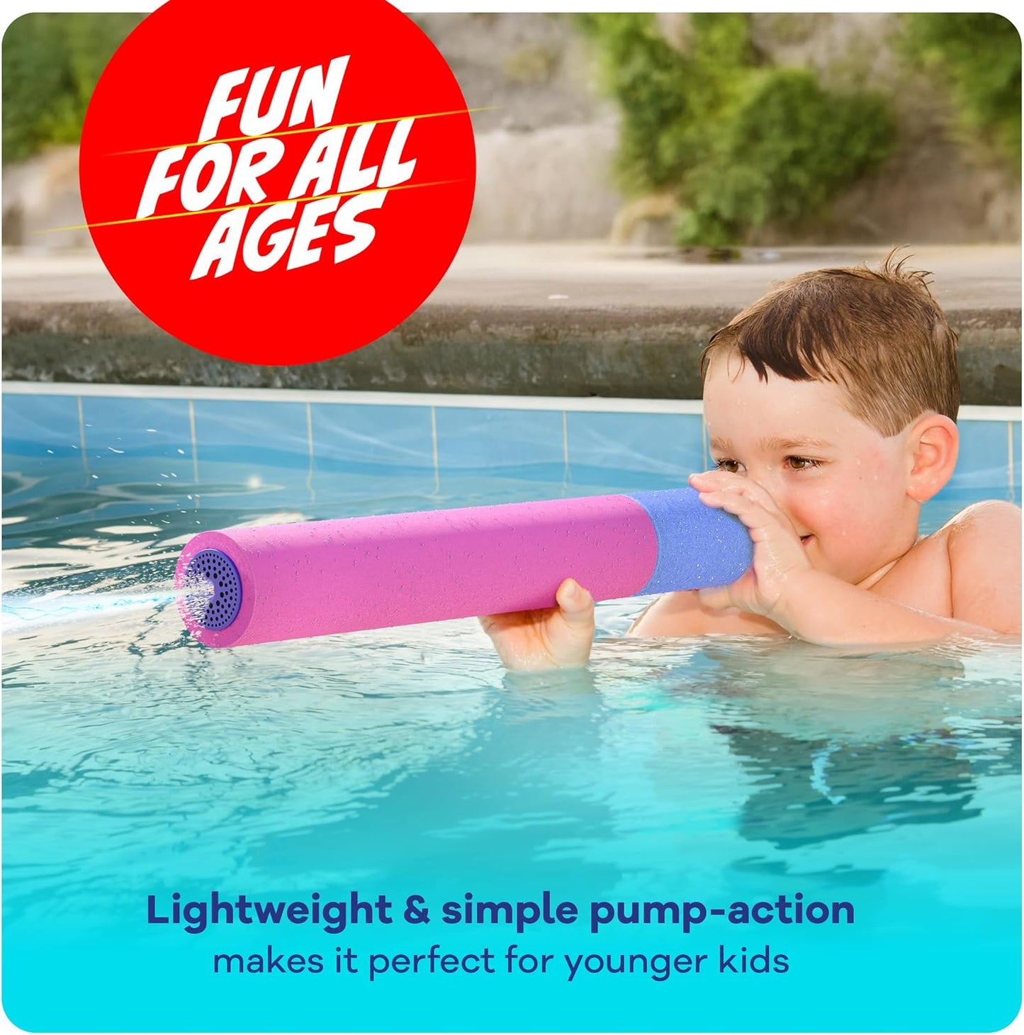 Water Guns For Kids - Outdoor Water Toys - Pool Toys for Kids Ages 4-8, 6-8, 8-10, 8-12 - Squirt Gun Blaster - Pool Games - Backyard Summer Party Activities - Kid Swim Toy for Girls, Boys, Teen - 3 Pk