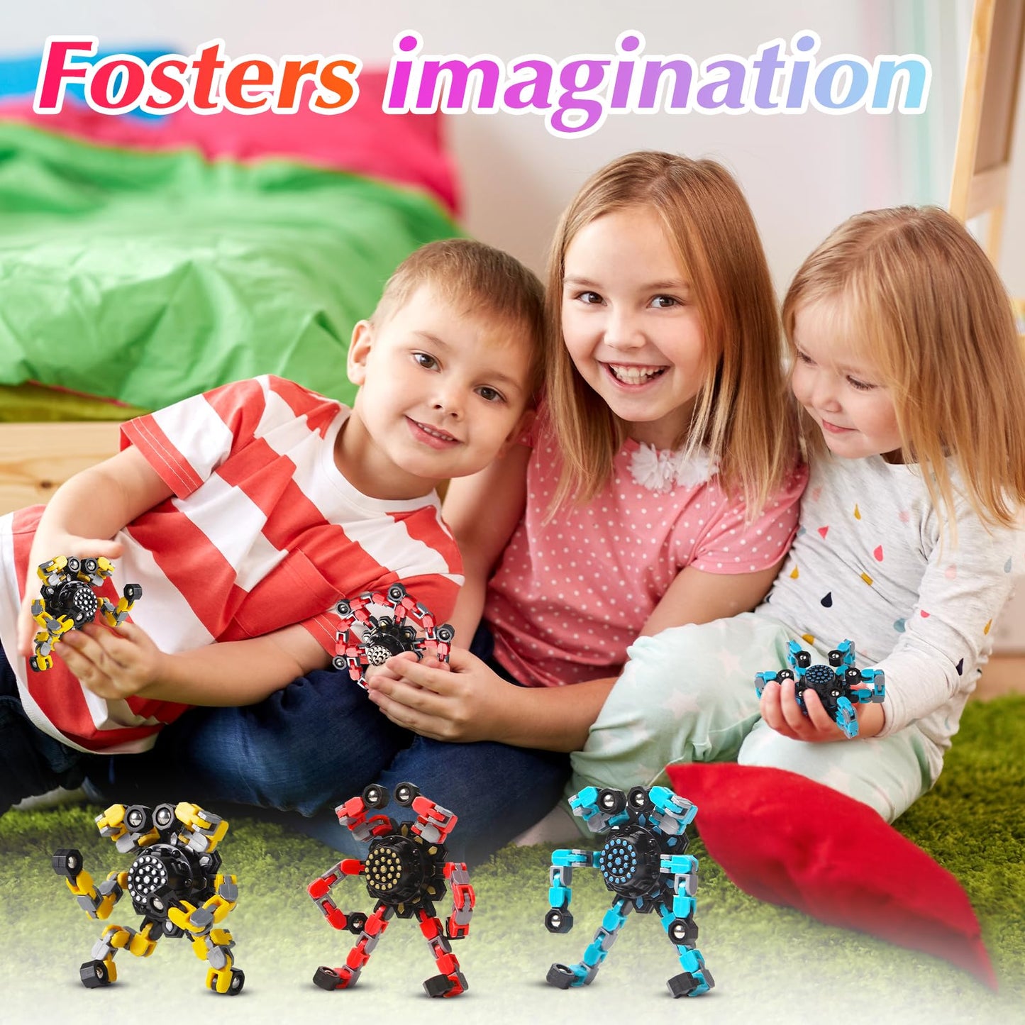 Transformable Fidget Spinners Set