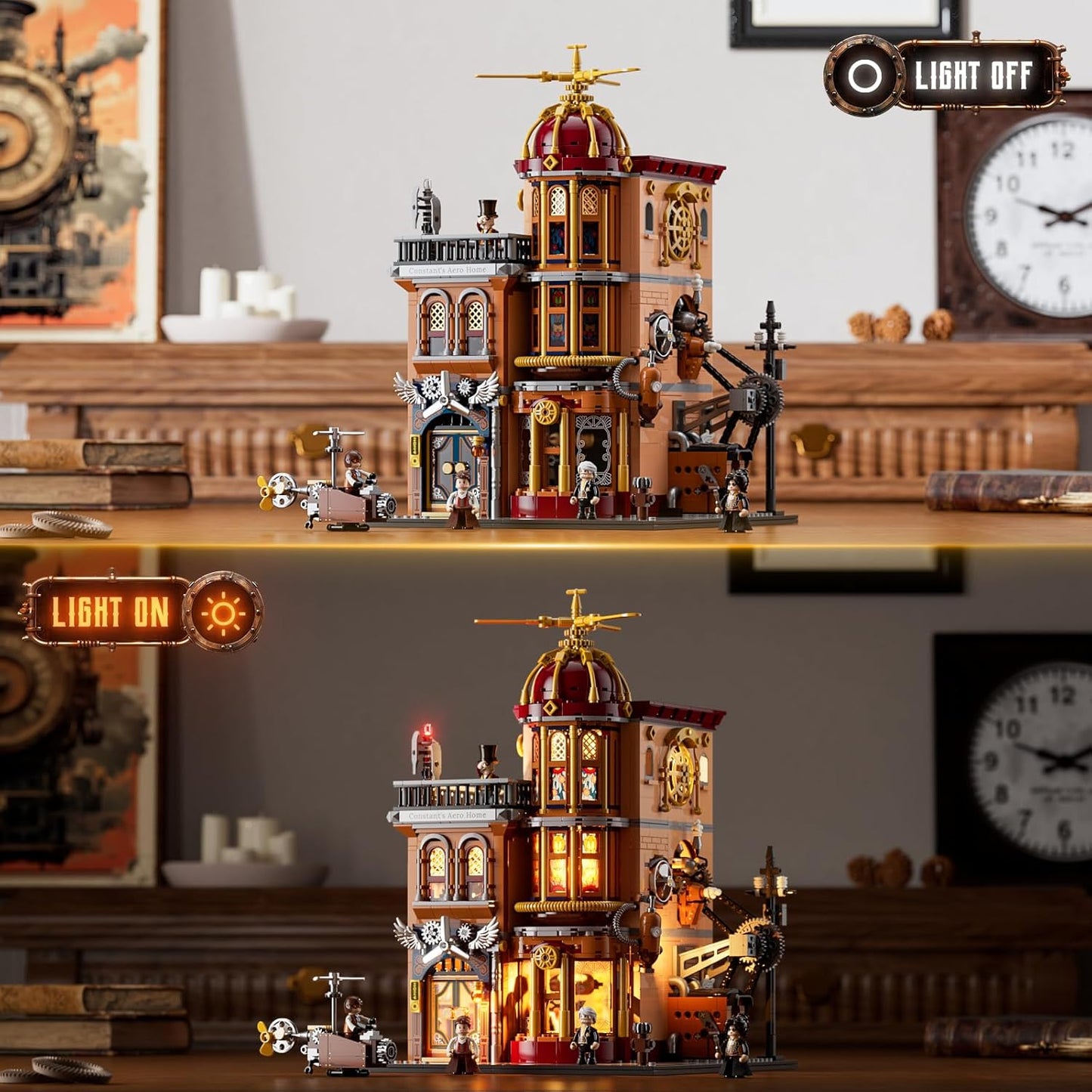 Steampunk Flying Club Lighting Building-Bricks Set