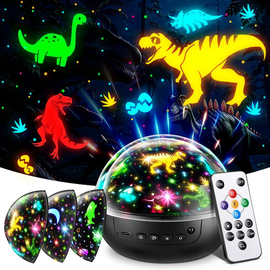 Dinosaur Toys for Kids 3-5,【Remote+3 Films+93 Effects】Dinosaur Toys for Kids 2-4,【3 Timer+5 Brightness】Toys for 5 Year Old Boy Toys Age 3,Rotate Night Light Projector,Toddler Night Light Projector