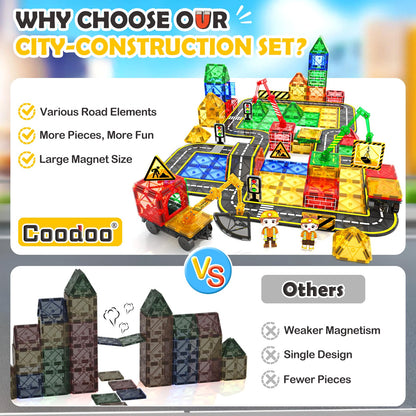 100PCS Magnetic Tiles STEM Building Toys Set