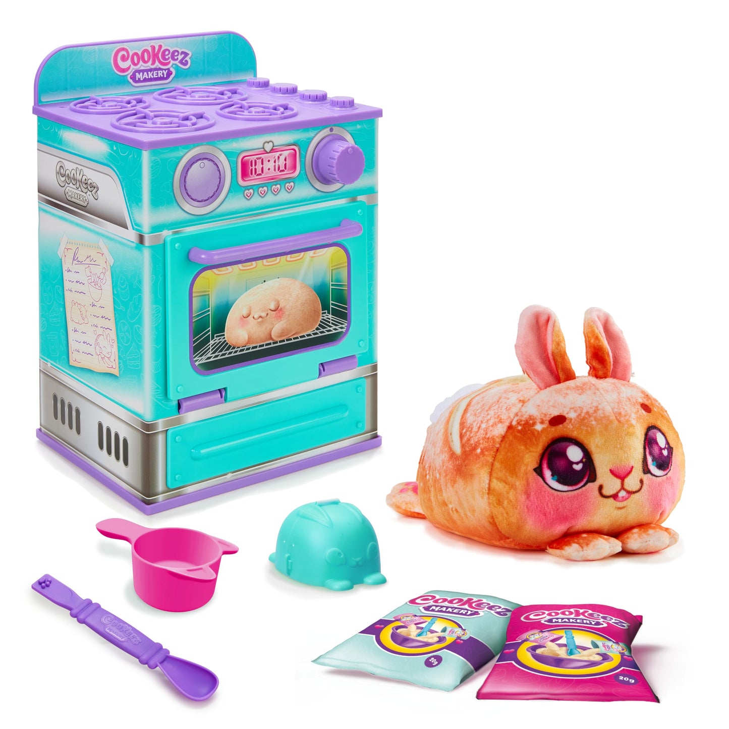 Cinnamon Treatz Oven – Interactive Bake & Reveal Oven Playset with Mystery Scented Plush (Cinnamon Pooch, Fondant Feline, or Strawberry Swirl), Mixing Tools, Dough, & Accessories, 5+