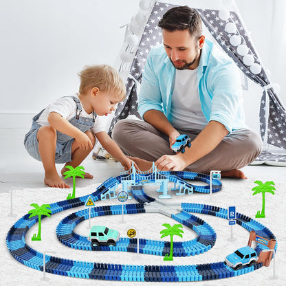 Dinosaur Toys, 252 PCS Create A Dinosaur World Road Race Tracks