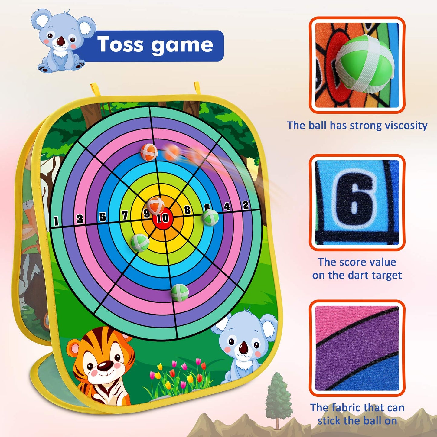 Animal Bean Bag Toss Game Toys