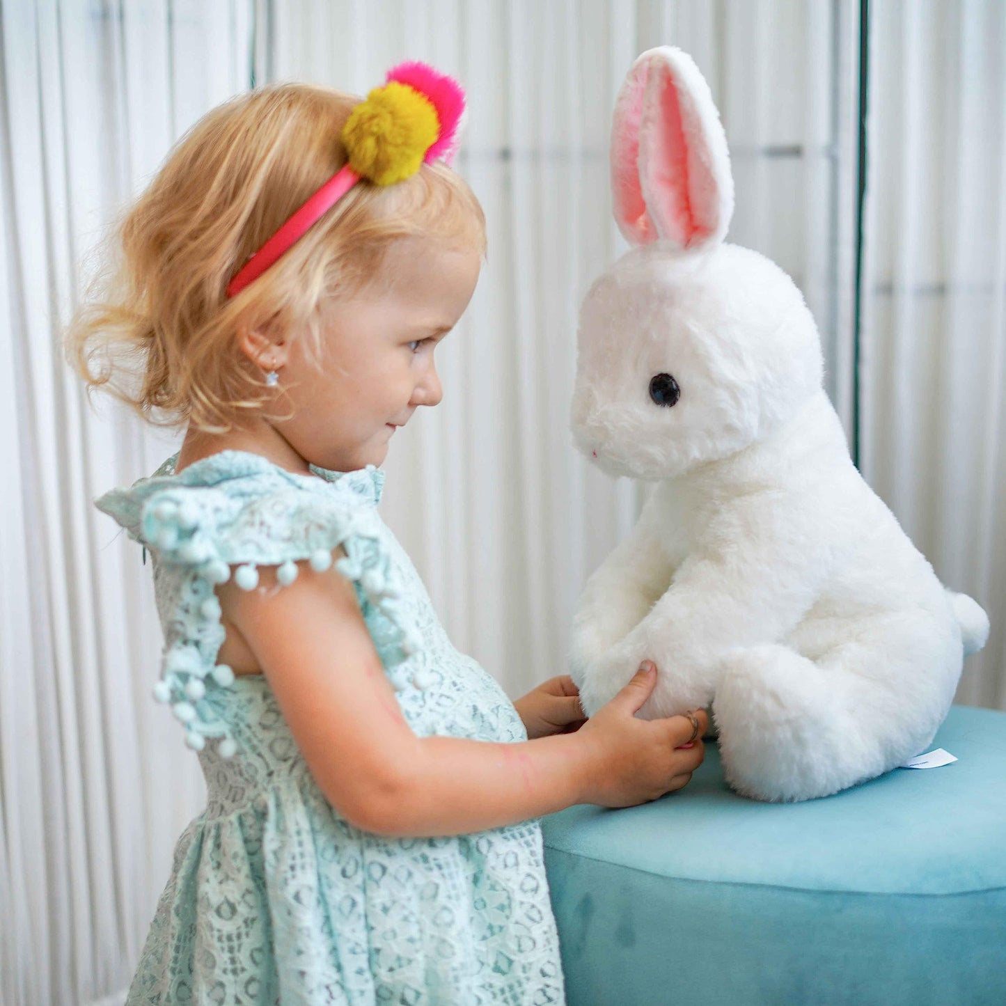Beige Cream Bunny Rabbit Stuffed Animals Plush Toys for Kids Girls Boys Baby Birthday Bedtime Gift,17.7 inches