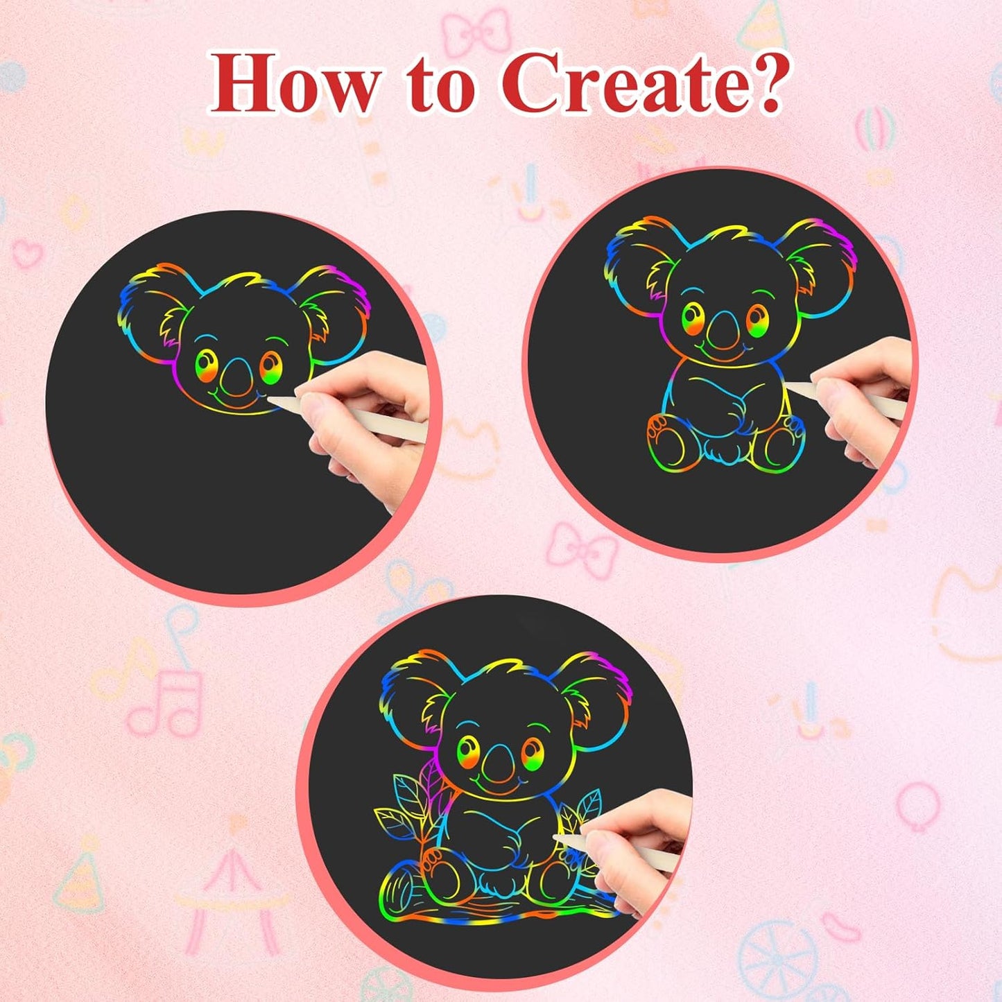 Stocking Stuffers for Kids: Scratch Paper Art Crafts Christmas Gifts Back to Girl School Teacher Supplies Game Party Favors Activities Toys for Teens Boy Ages 3-12 Years Old Valentines Birthday 2 Pack