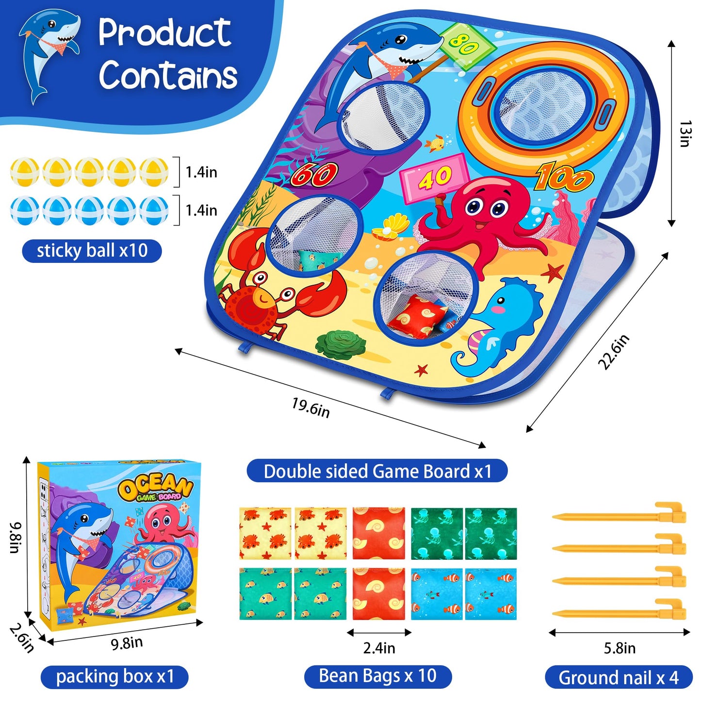 Animal Bean Bag Toss Game Toys