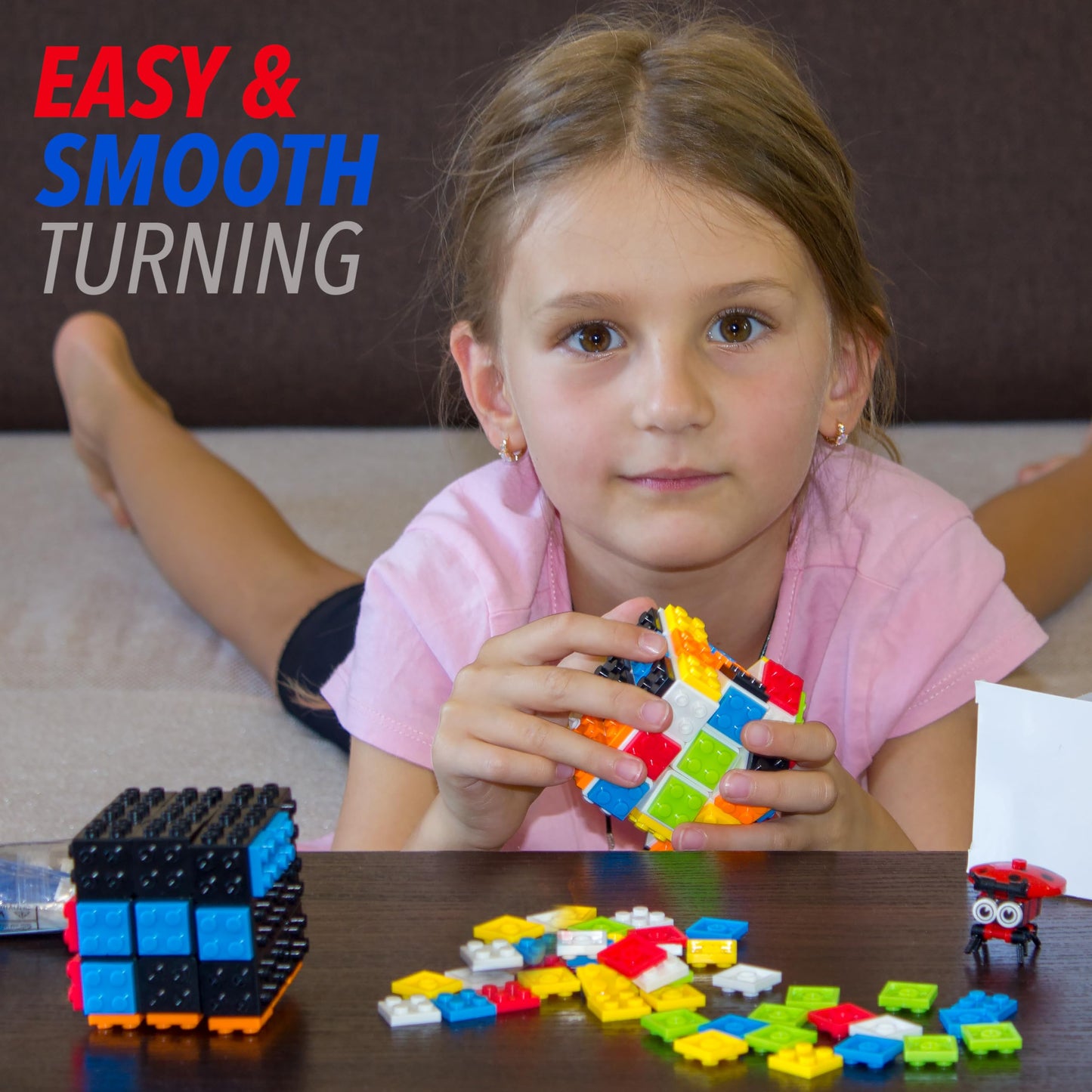 3x3 Brick Speed Cube with Building Blocks