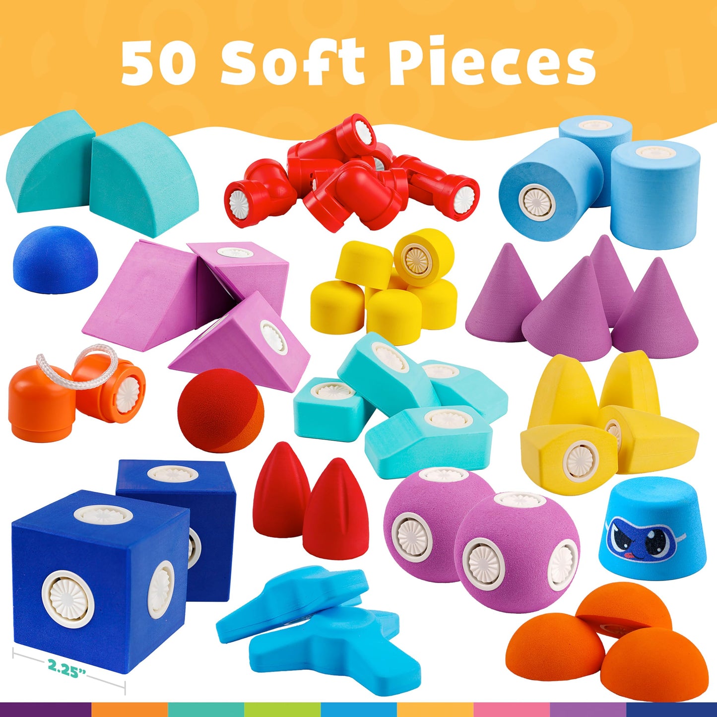 Magnetic Foam Bath Building Blocks