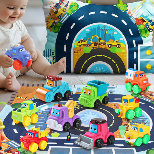 12 PCS Soft Rubber Car Toys