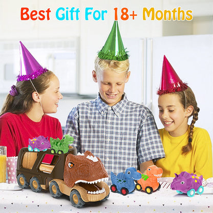 Dinosaur Friction Power Carrier Truck Toy