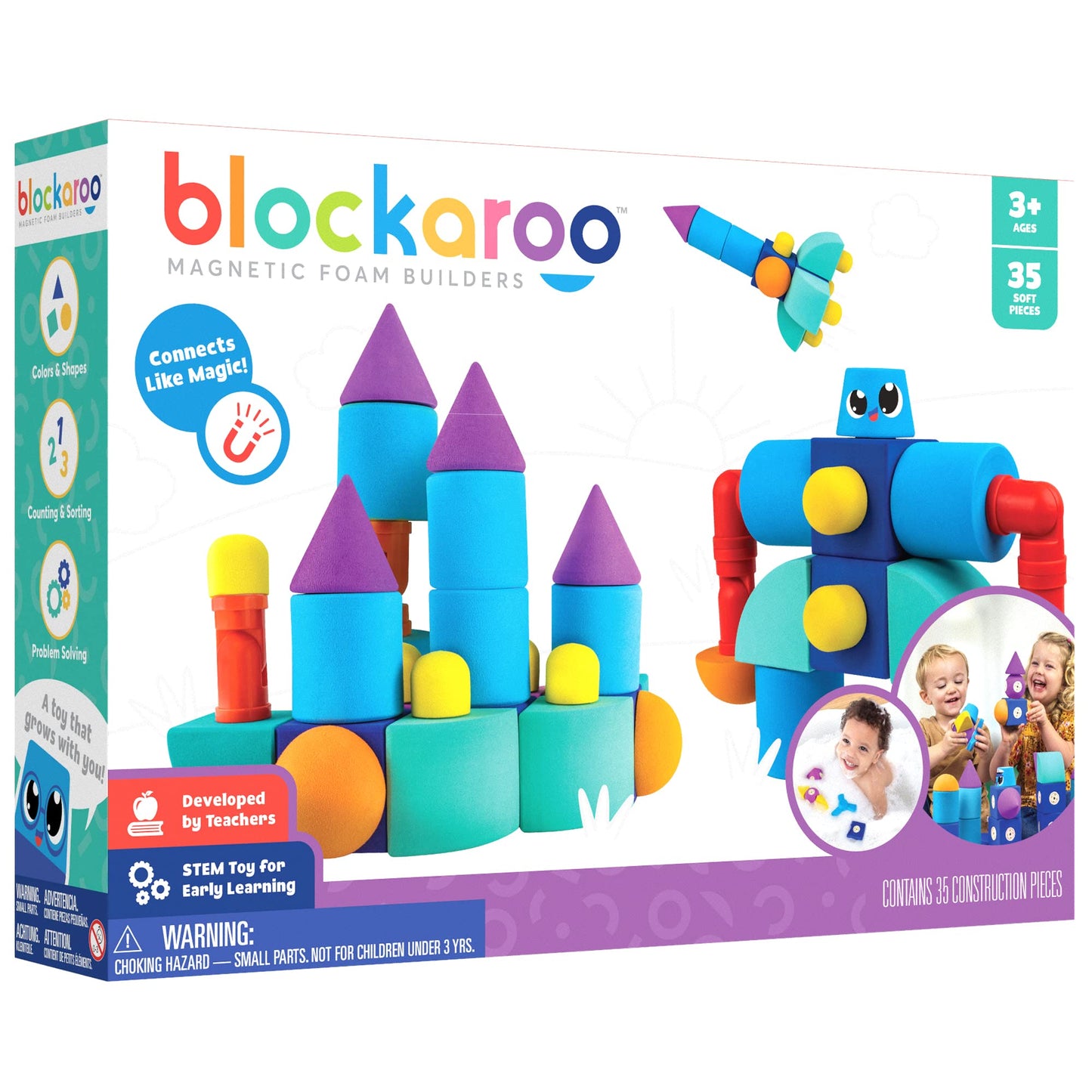 Magnetic Foam Bath Building Blocks