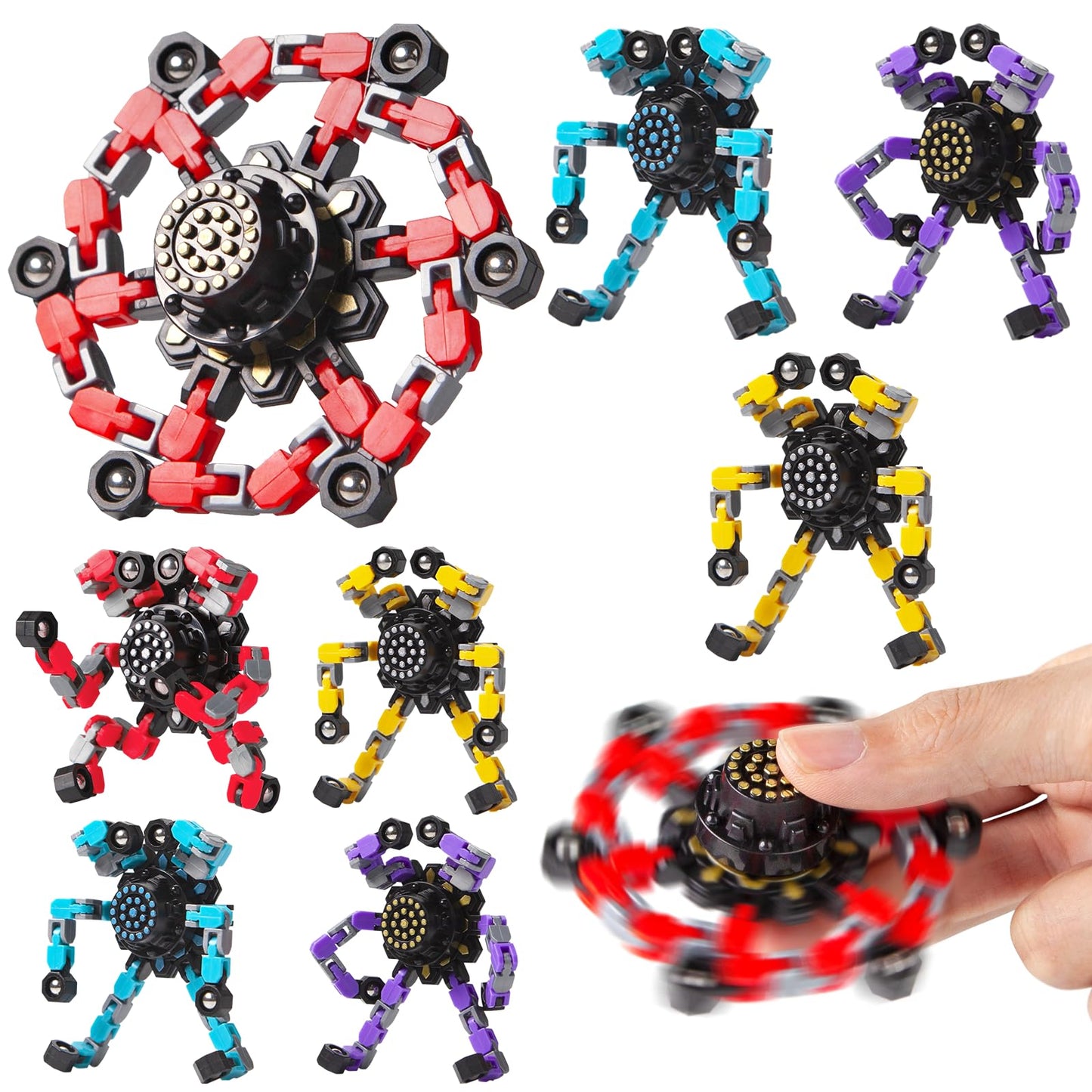 Transformable Fidget Spinners Set
