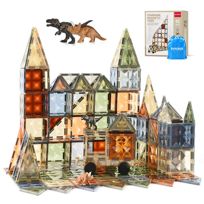 102PCS Ice Castle Magnetic Tiles, 3D Building Blocks STEM Educational Kids Toys for Pretend Play, 3 4 5 6 7 8 Year Old Birthday Gifts for Boys and Girls, Preschool Learning Toys for Birthday