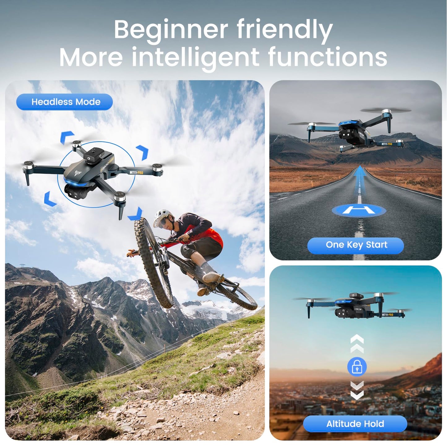 Brushless Motor Drone,90° Adjustable 4K