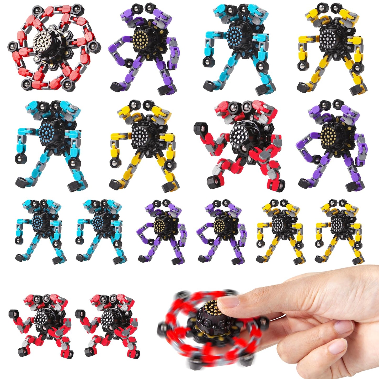 Transformable Fidget Spinners Set