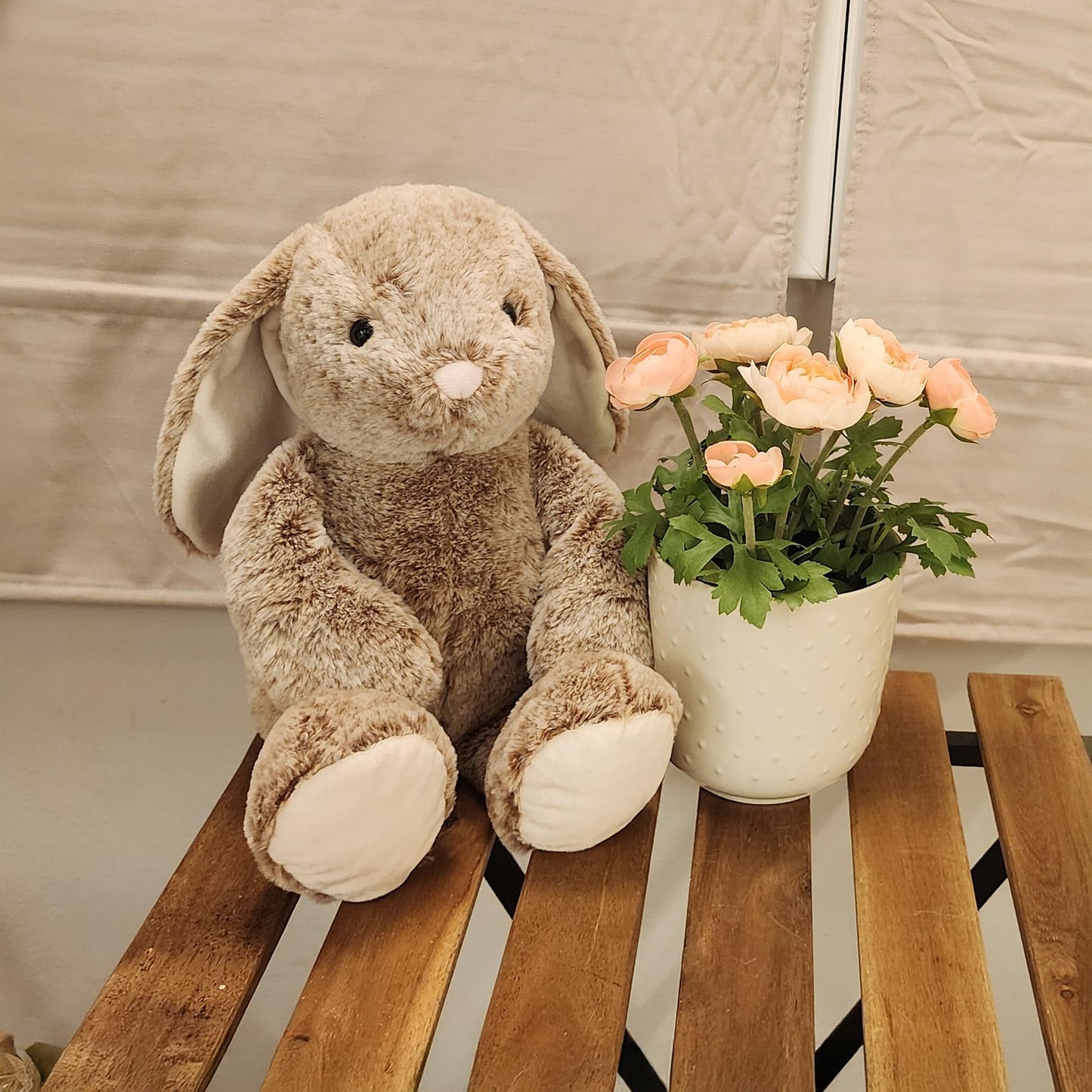 Beige Cream Bunny Rabbit Stuffed Animals Plush Toys for Kids Girls Boys Baby Birthday Bedtime Gift,17.7 inches