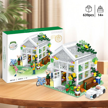 QLT White Flowers House Building Set