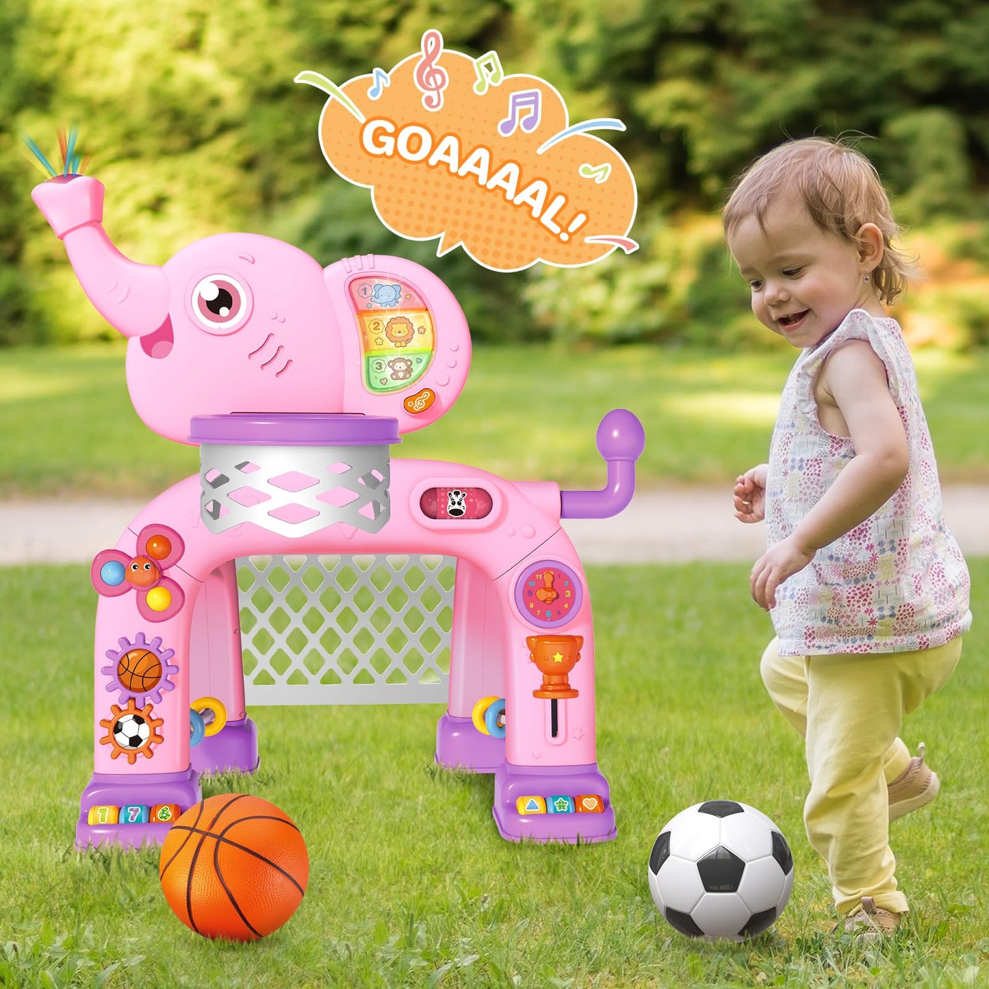 Shemira Toddler Basketball Hoop & Soccer