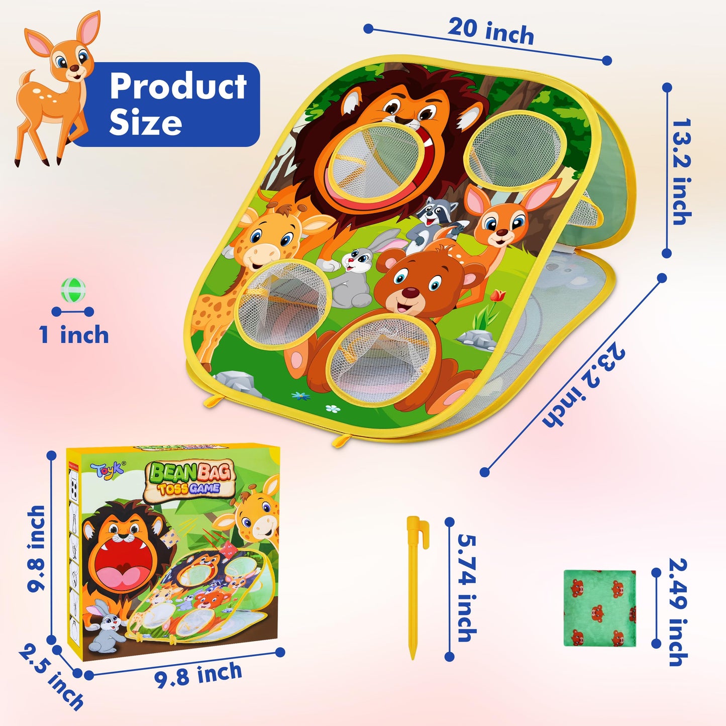 Animal Bean Bag Toss Game Toys