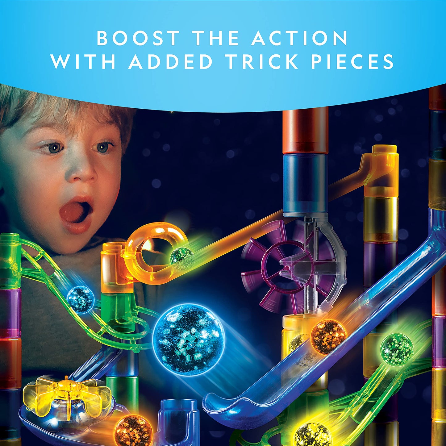 Glowing Marble Run Construction Set