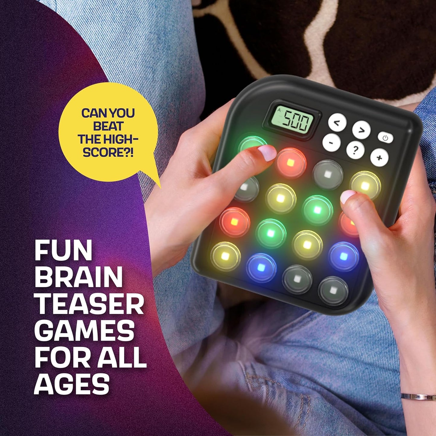 6 in 1 Brain Teasers & Memory Game, 6 Fun Games for Kids, Cool Handheld Toys, Unique Gifts for Teens, Best Activities for Tween Boy, Birthday Gift Ideas for Boys & Girls Ages 6-8 9 10 11 12 + Year Old