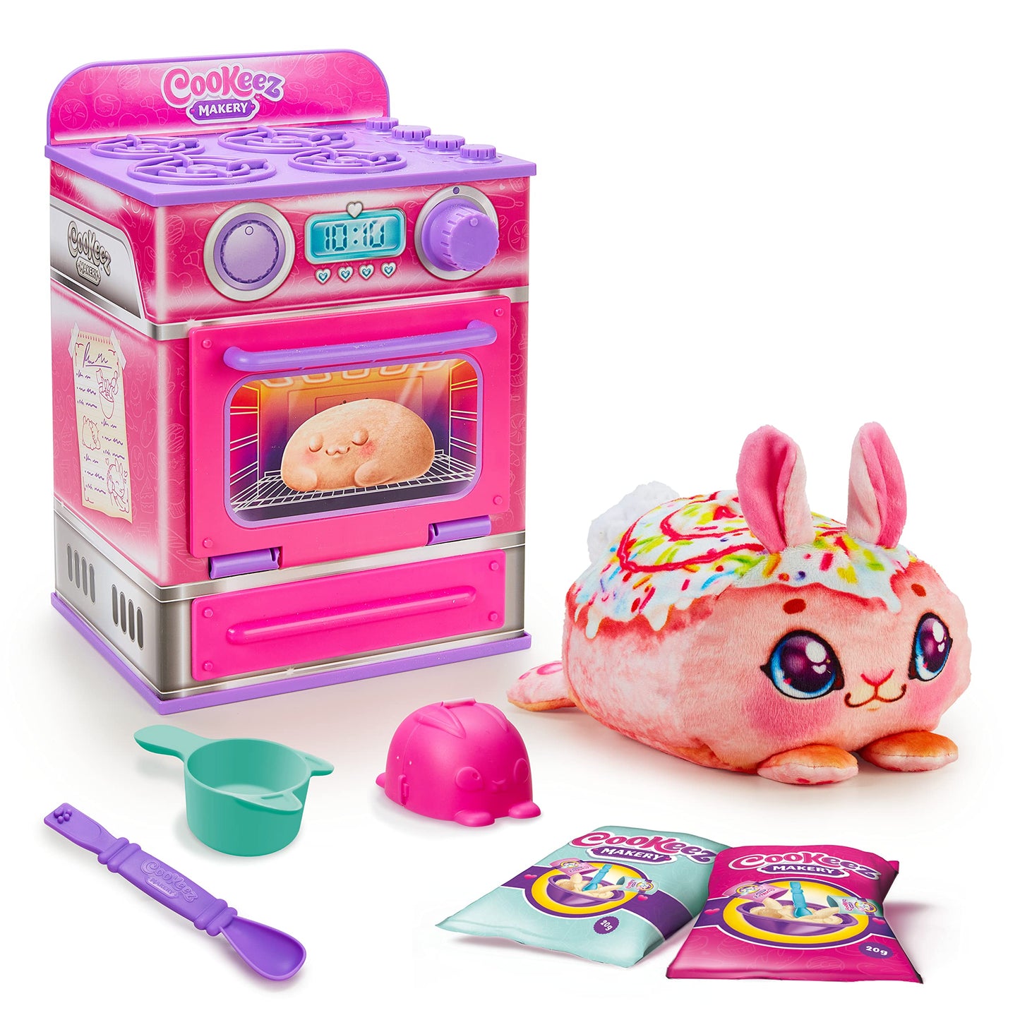 Cinnamon Treatz Oven – Interactive Bake & Reveal Oven Playset with Mystery Scented Plush (Cinnamon Pooch, Fondant Feline, or Strawberry Swirl), Mixing Tools, Dough, & Accessories, 5+