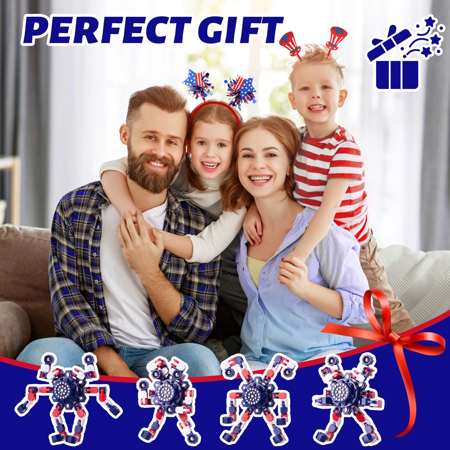 Transformable Fidget Spinners Set